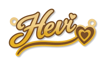 Hevi · تصميم خط عربي ومجوهرات ليزر · مسار مغلق للفايبر ليزر · Gold Name - اسمك ذهب