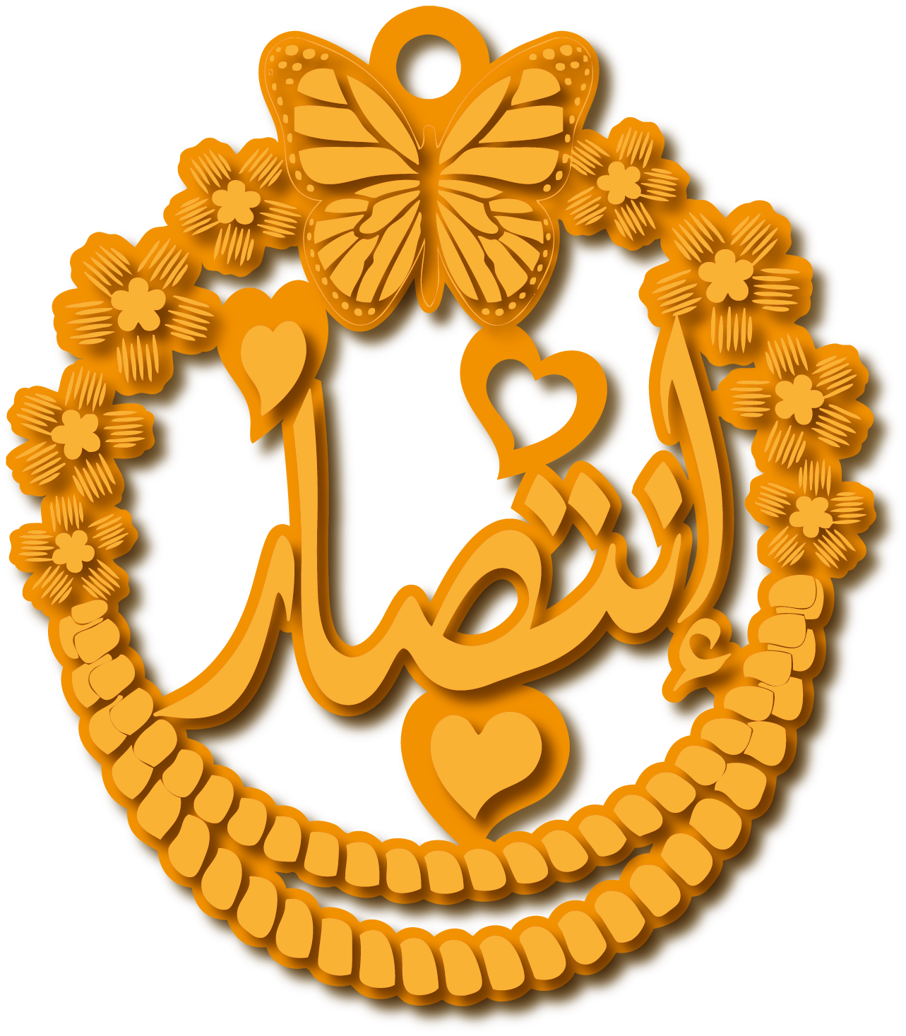 إنتصار · Arabic Calligraphy Laser Jewelry CAD · Closed Vector Path for Fiber Laser · Gold Name
