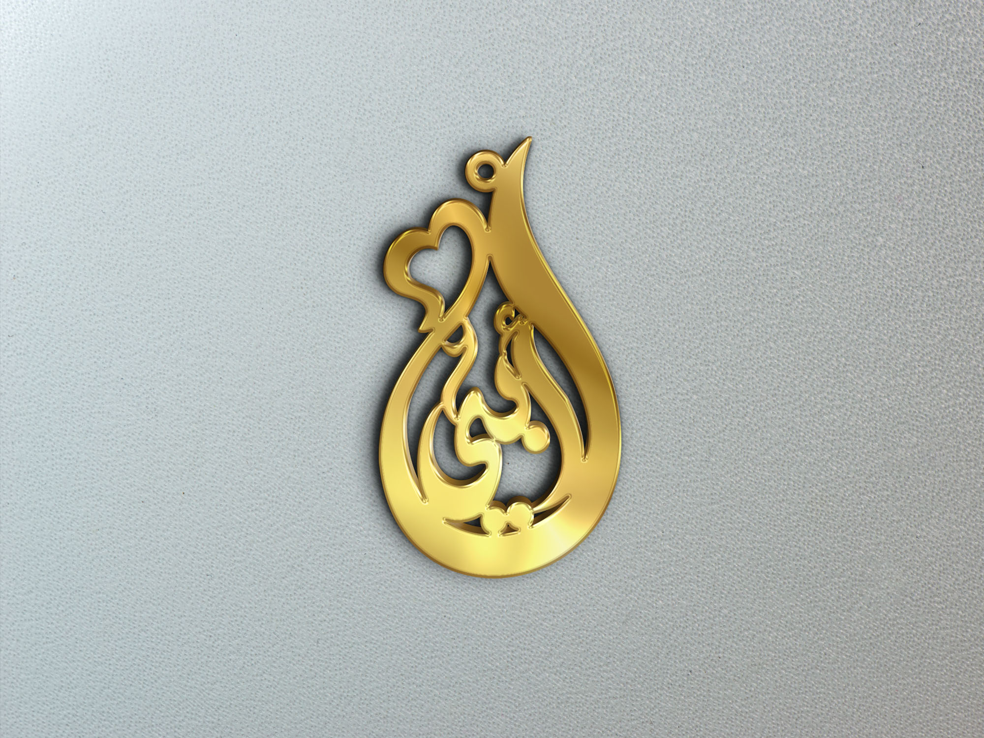 أبي · تصميم خط عربي ومجوهرات ليزر · مسار مغلق للفايبر ليزر · Gold Name - اسمك ذهب