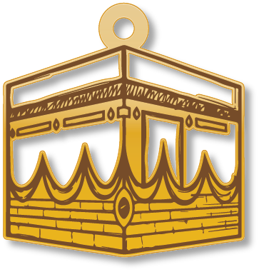 قلادة الكعبة المشرفة · تصميم خط عربي ومجوهرات ليزر · مسار مغلق للفايبر ليزر · Gold Name - اسمك ذهب