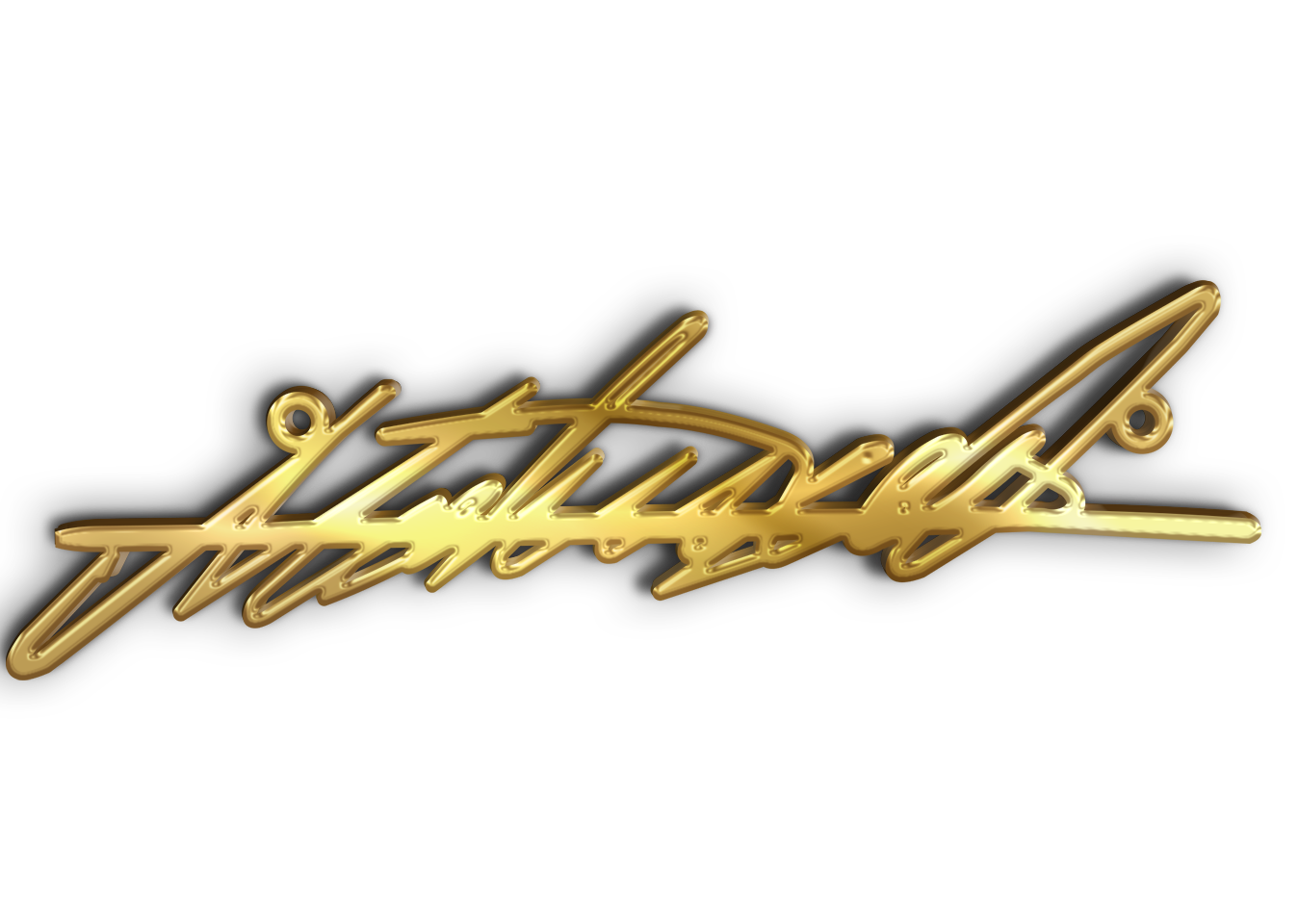 قلادة توقيعك · تصميم خط عربي ومجوهرات ليزر · مسار مغلق للفايبر ليزر · Gold Name - اسمك ذهب
