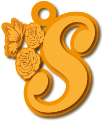 S · تصميم خط عربي ومجوهرات ليزر · مسار مغلق للفايبر ليزر · Gold Name - اسمك ذهب