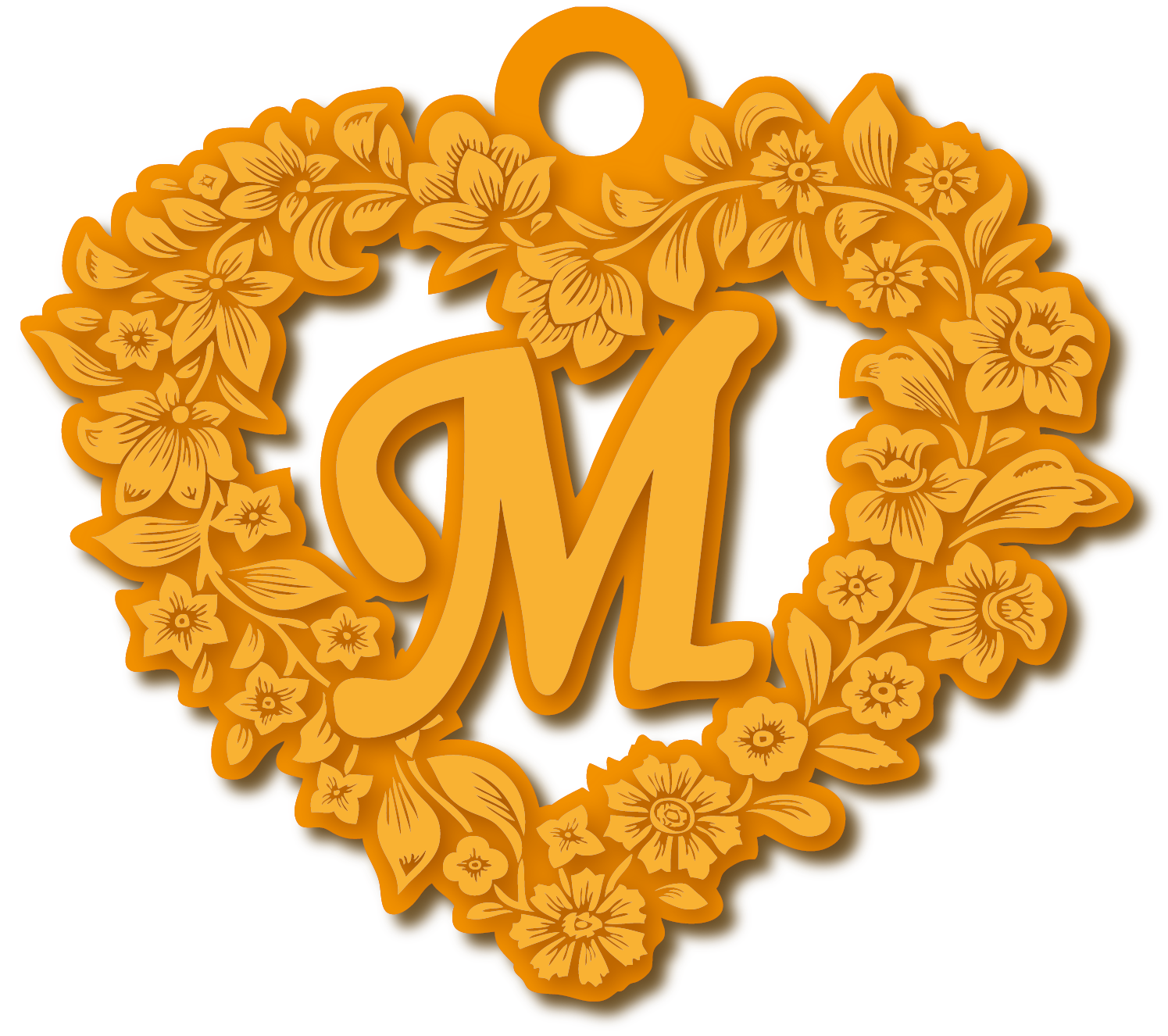 M · تصميم خط عربي ومجوهرات ليزر · مسار مغلق للفايبر ليزر · Gold Name - اسمك ذهب