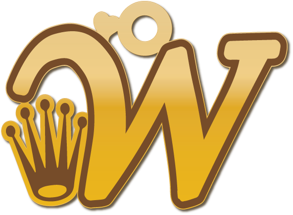 حرف W مع تاج · تصميم خط عربي ومجوهرات ليزر · مسار مغلق للفايبر ليزر · Gold Name - اسمك ذهب