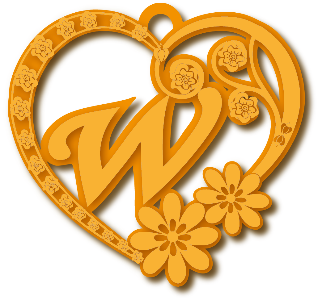 W · تصميم خط عربي ومجوهرات ليزر · مسار مغلق للفايبر ليزر · Gold Name - اسمك ذهب