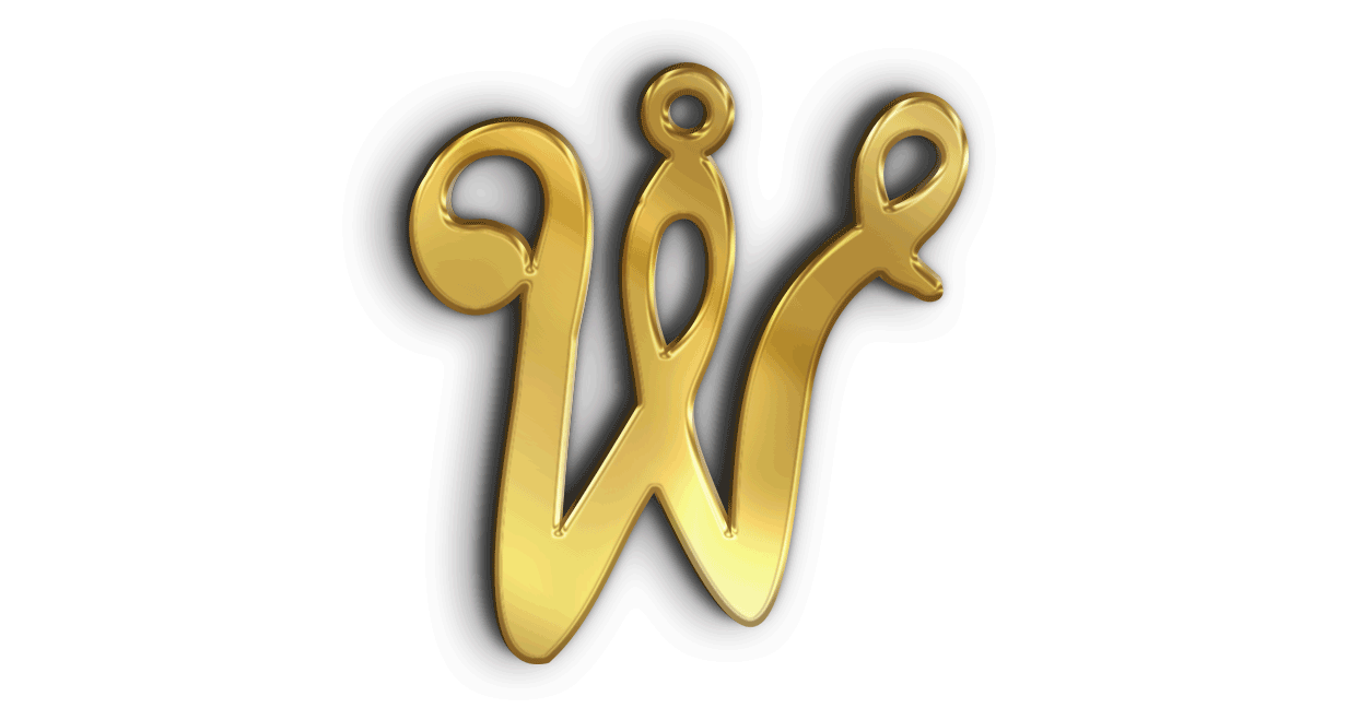 W · تصميم خط عربي ومجوهرات ليزر · مسار مغلق للفايبر ليزر · Gold Name - اسمك ذهب