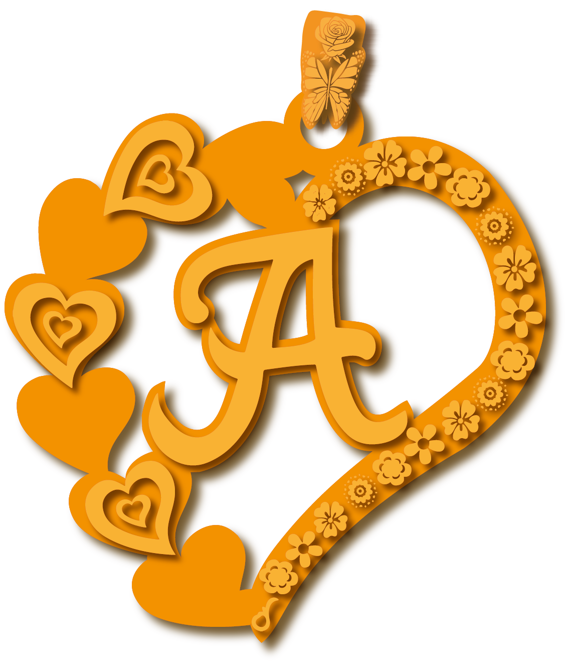A · Arabic Calligraphy Laser Jewelry CAD · Closed Vector Path for Fiber Laser · Gold Name
