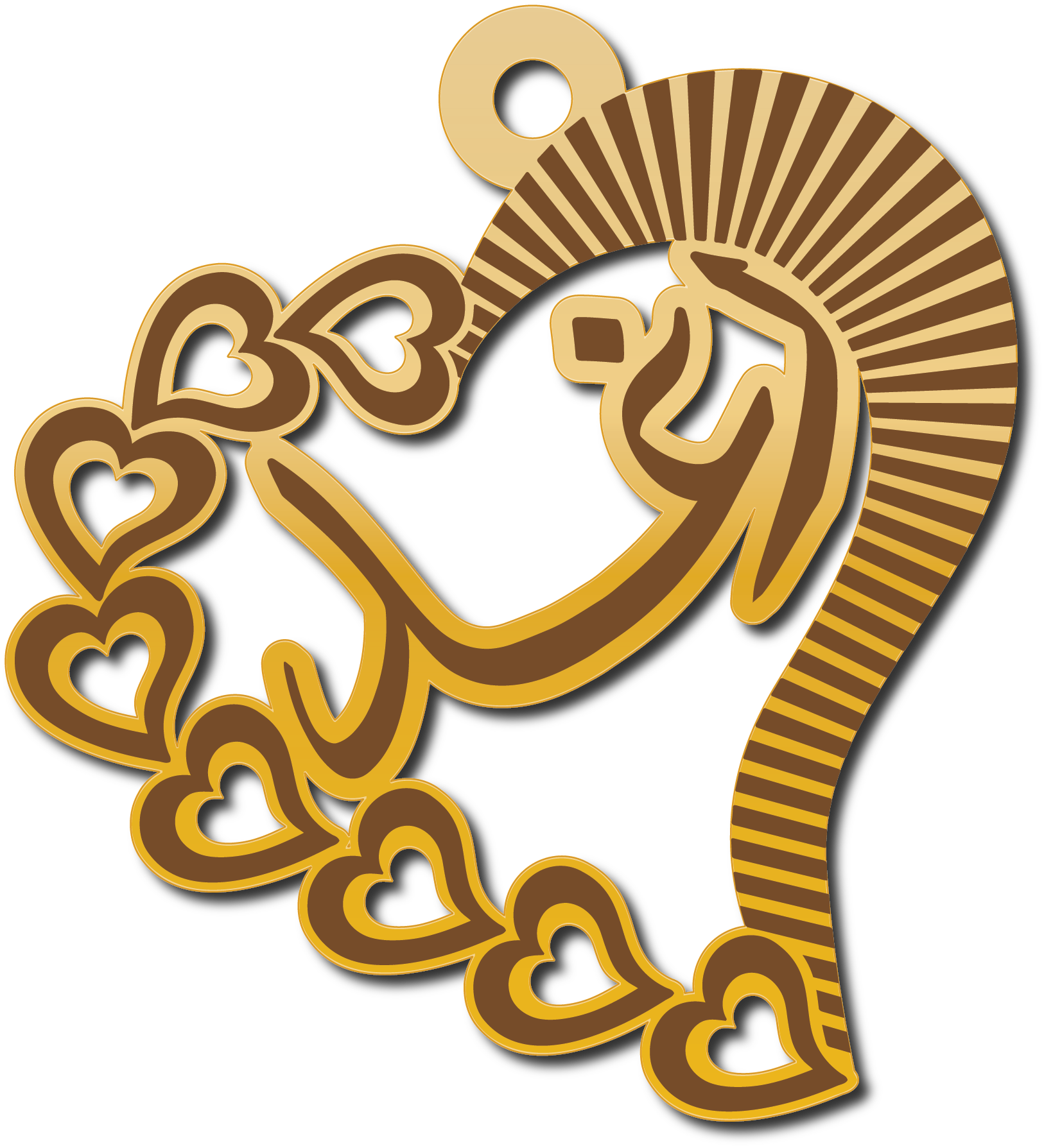 رغد بقلب قلوب مزخرف · تصميم خط عربي ومجوهرات ليزر · مسار مغلق للفايبر ليزر · Gold Name - اسمك ذهب