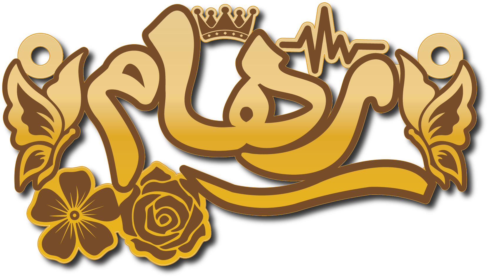 رهام مع تاج ونبض قلب وسحبه وورود وفرشات جانبيه · تصميم خط عربي ومجوهرات ليزر · مسار مغلق للفايبر ليزر · Gold Name - اسمك ذهب