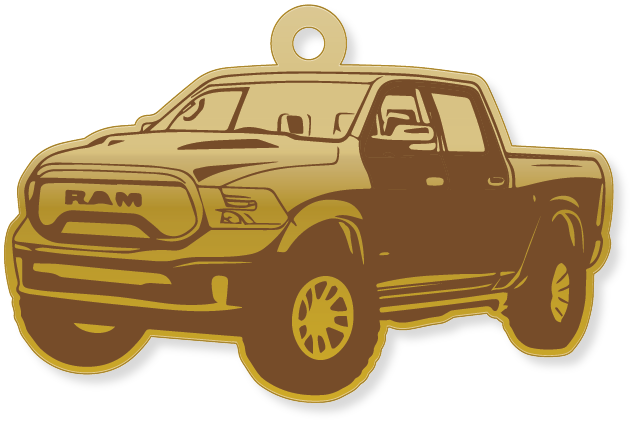 سيارة DODGE RAM · تصميم خط عربي ومجوهرات ليزر · مسار مغلق للفايبر ليزر · Gold Name - اسمك ذهب