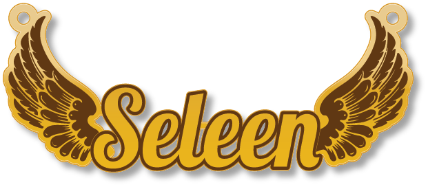 Seleen سيلين · Arabic Calligraphy Laser Jewelry CAD · Closed Vector Path for Fiber Laser · Gold Name
