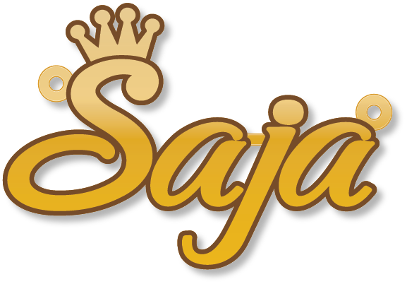 Saja سجا · Arabic Calligraphy Laser Jewelry CAD · Closed Vector Path for Fiber Laser · Gold Name