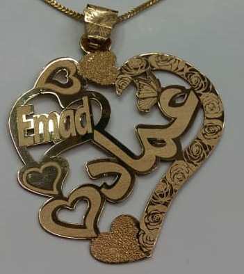 عماد Emad · تصميم خط عربي ومجوهرات ليزر · مسار مغلق للفايبر ليزر · Gold Name - اسمك ذهب