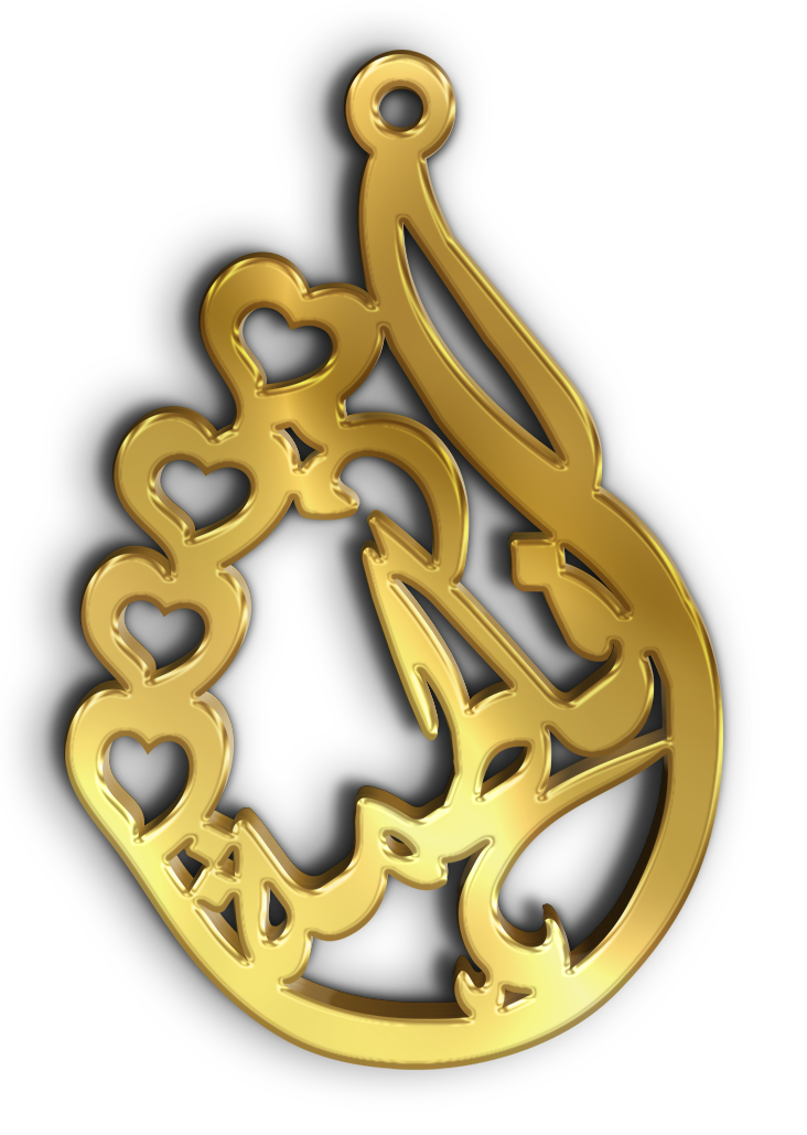 فاطمة · تصميم خط عربي ومجوهرات ليزر · مسار مغلق للفايبر ليزر · Gold Name - اسمك ذهب