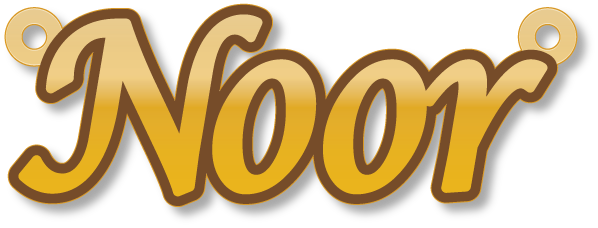 Noor · تصميم خط عربي ومجوهرات ليزر · مسار مغلق للفايبر ليزر · Gold Name - اسمك ذهب