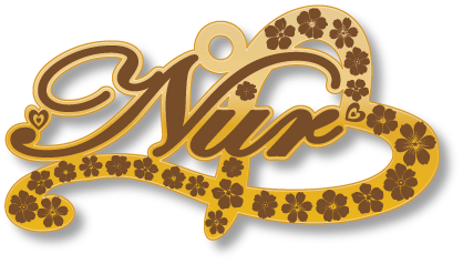 Nur · Arabic Calligraphy Laser Jewelry CAD · Closed Vector Path for Fiber Laser · Gold Name