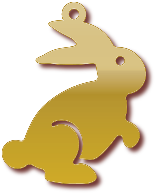 شكل أرنب · تصميم خط عربي ومجوهرات ليزر · مسار مغلق للفايبر ليزر · Gold Name - اسمك ذهب