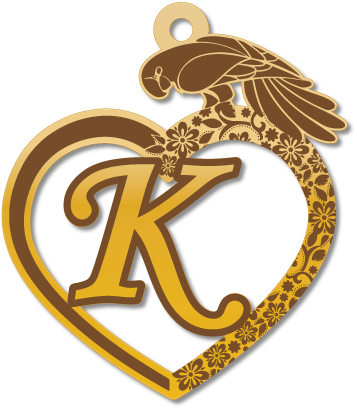 K · تصميم خط عربي ومجوهرات ليزر · مسار مغلق للفايبر ليزر · Gold Name - اسمك ذهب