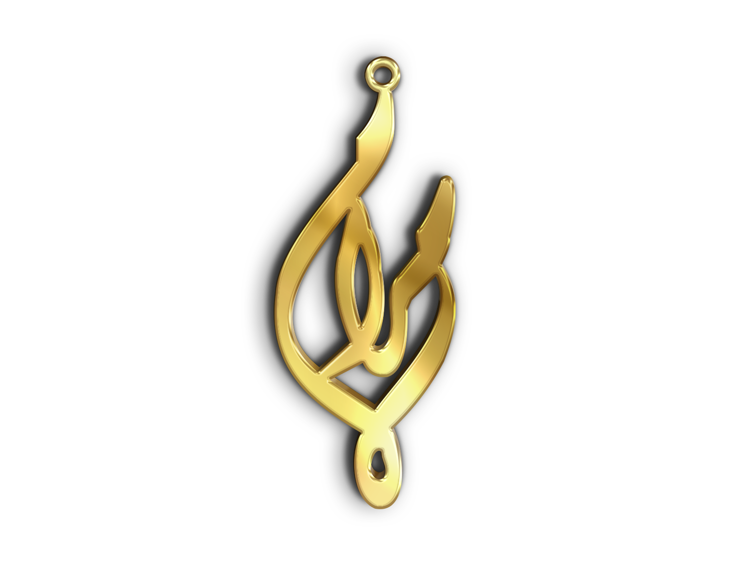 مرام بشكل زخرفي · Arabic Calligraphy Laser Jewelry CAD · Closed Vector Path for Fiber Laser · Gold Name