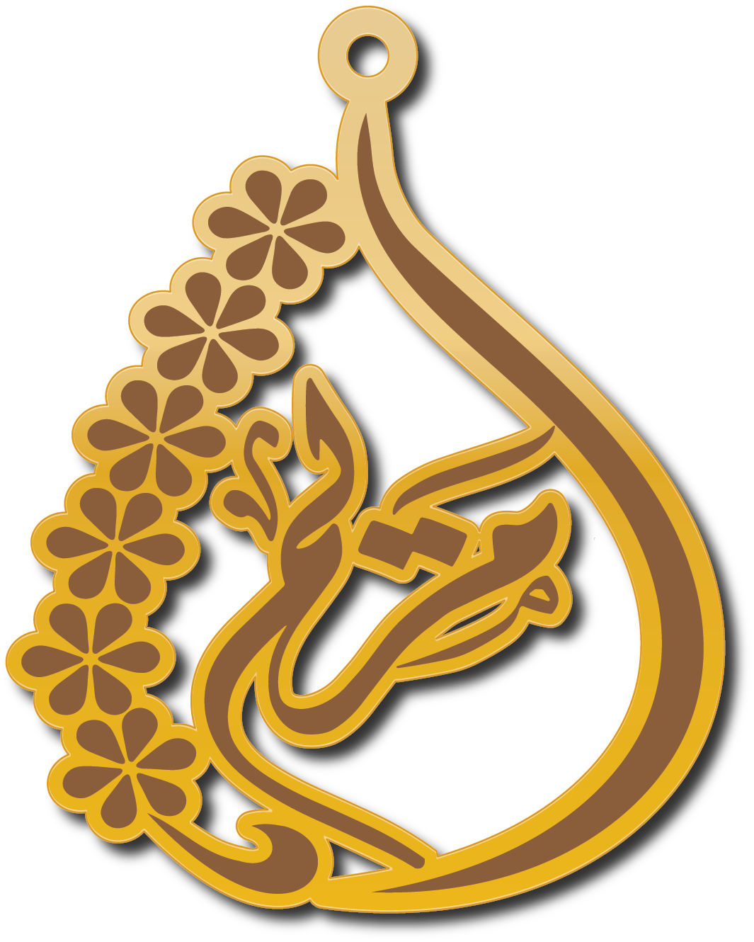 مريم · تصميم خط عربي ومجوهرات ليزر · مسار مغلق للفايبر ليزر · Gold Name - اسمك ذهب