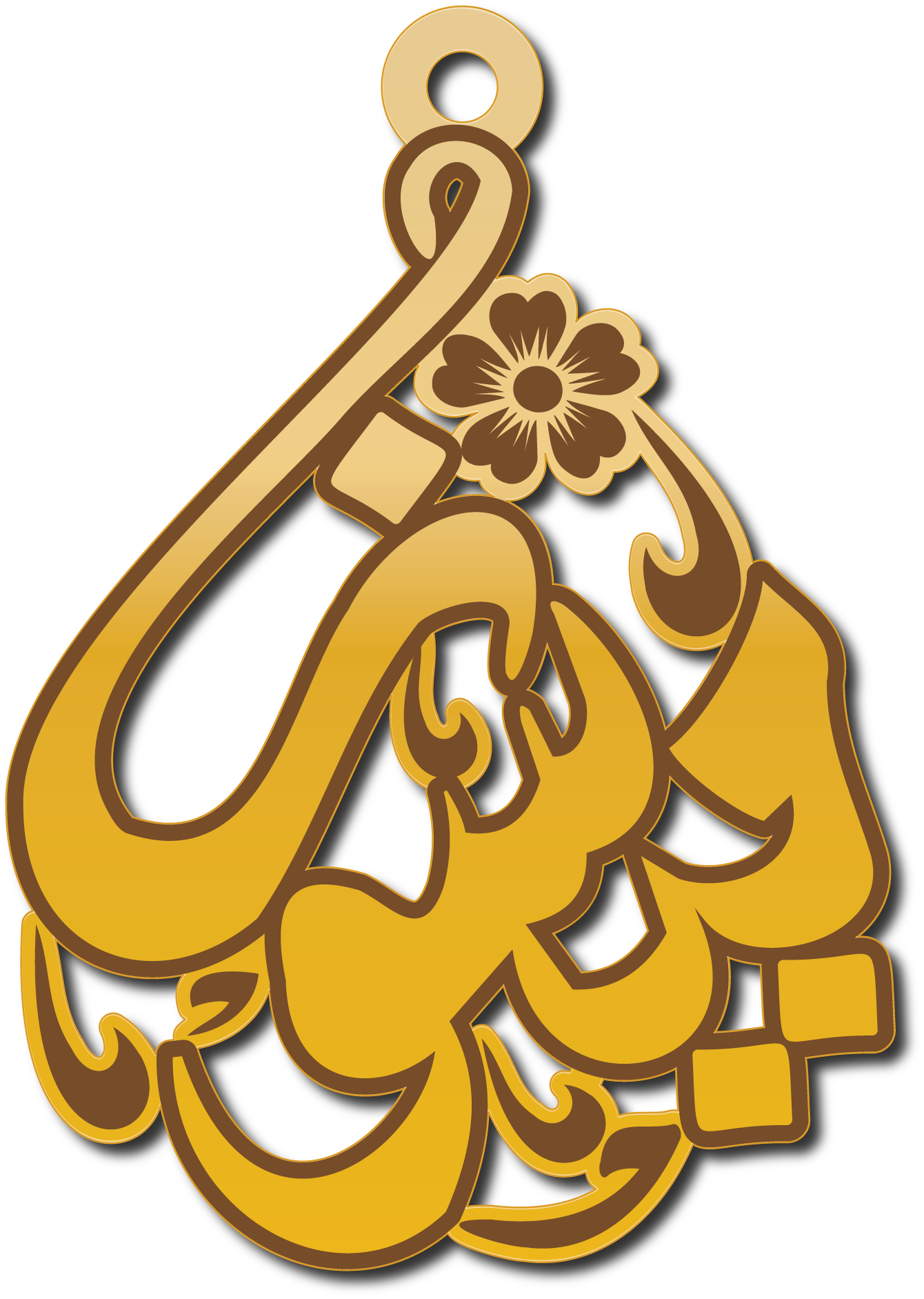 ميسون بخط الجزيرة · Arabic Calligraphy Laser Jewelry CAD · Closed Vector Path for Fiber Laser · Gold Name