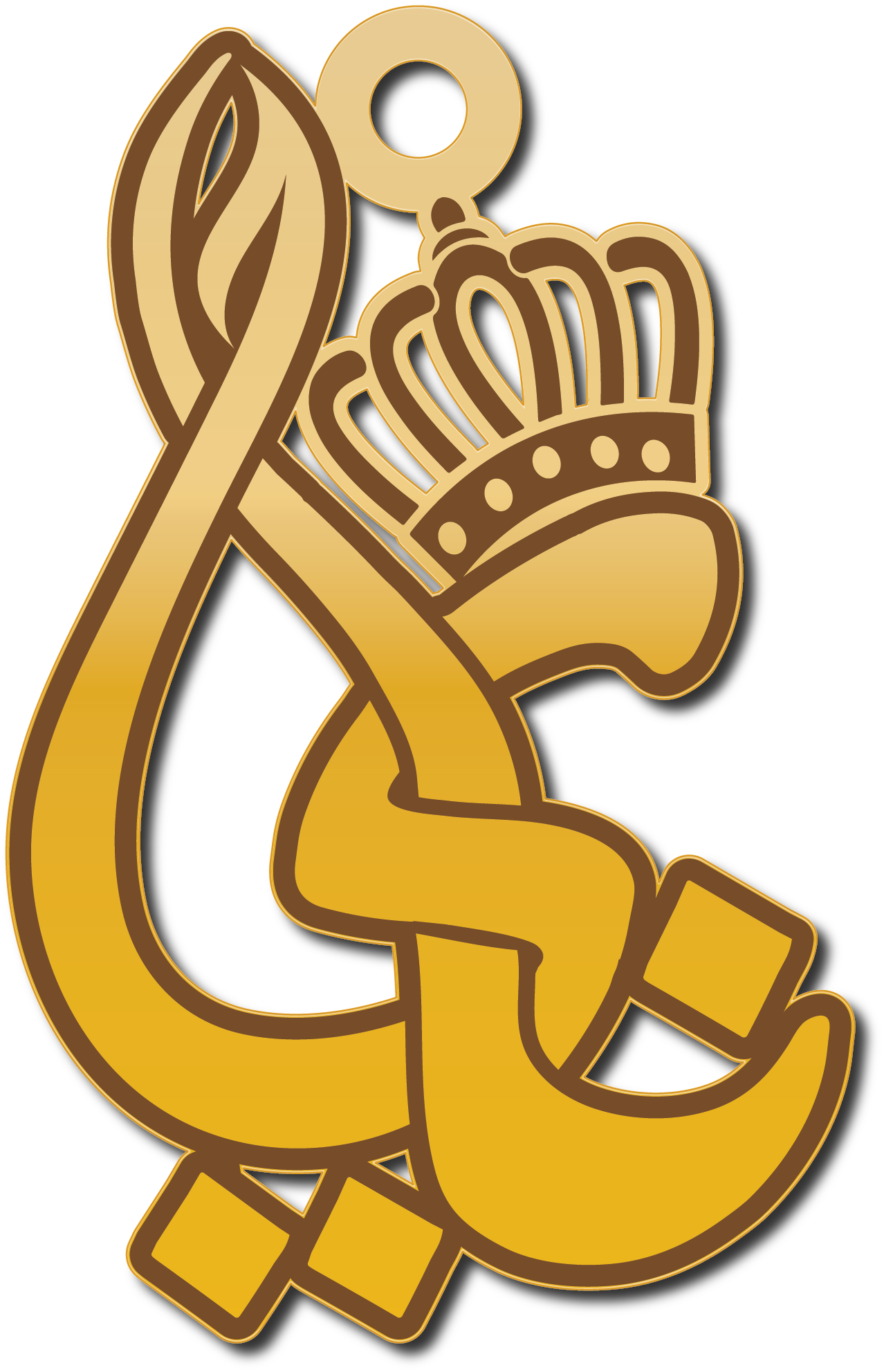 ناي مع تاج · تصميم خط عربي ومجوهرات ليزر · مسار مغلق للفايبر ليزر · Gold Name - اسمك ذهب
