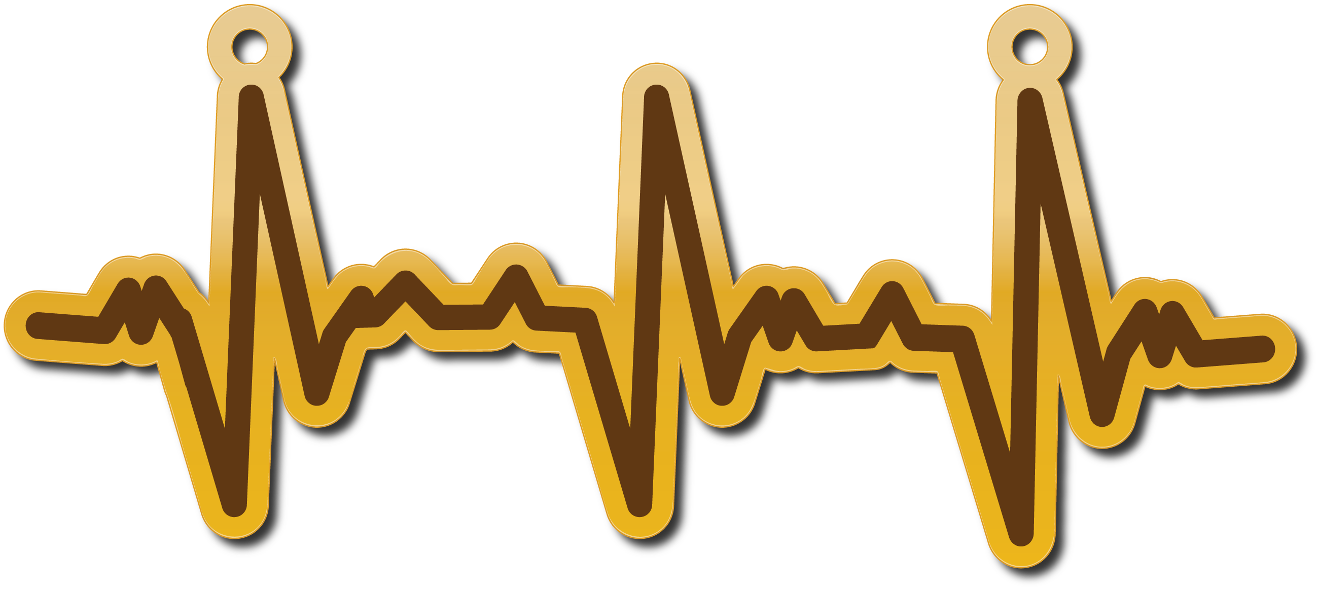 نبض قلب · تصميم خط عربي ومجوهرات ليزر · مسار مغلق للفايبر ليزر · Gold Name - اسمك ذهب