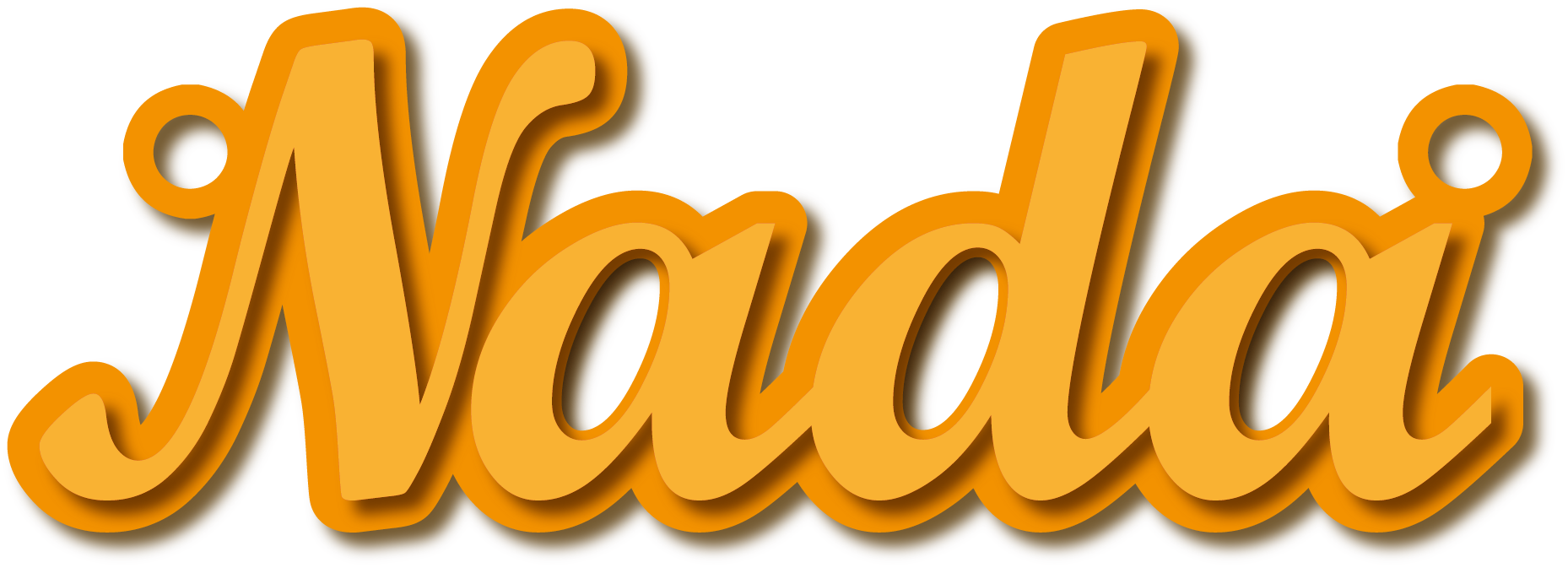 Nada · Arabic Calligraphy Laser Jewelry CAD · Closed Vector Path for Fiber Laser · Gold Name