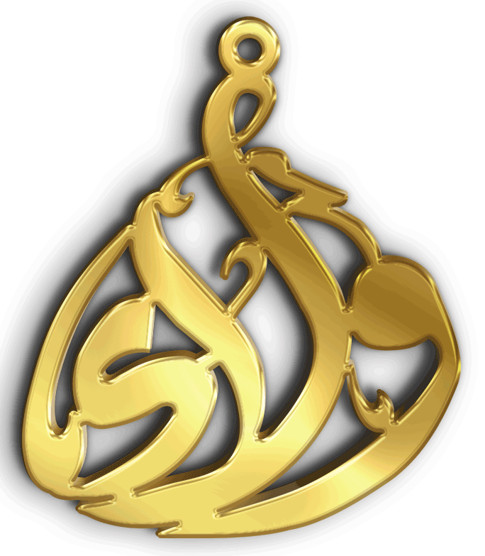 ولاء · Arabic Calligraphy Laser Jewelry CAD · Closed Vector Path for Fiber Laser · Gold Name
