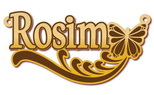 Rosim · Arabic Calligraphy Laser Jewelry CAD · Closed Vector Path for Fiber Laser · Gold Name