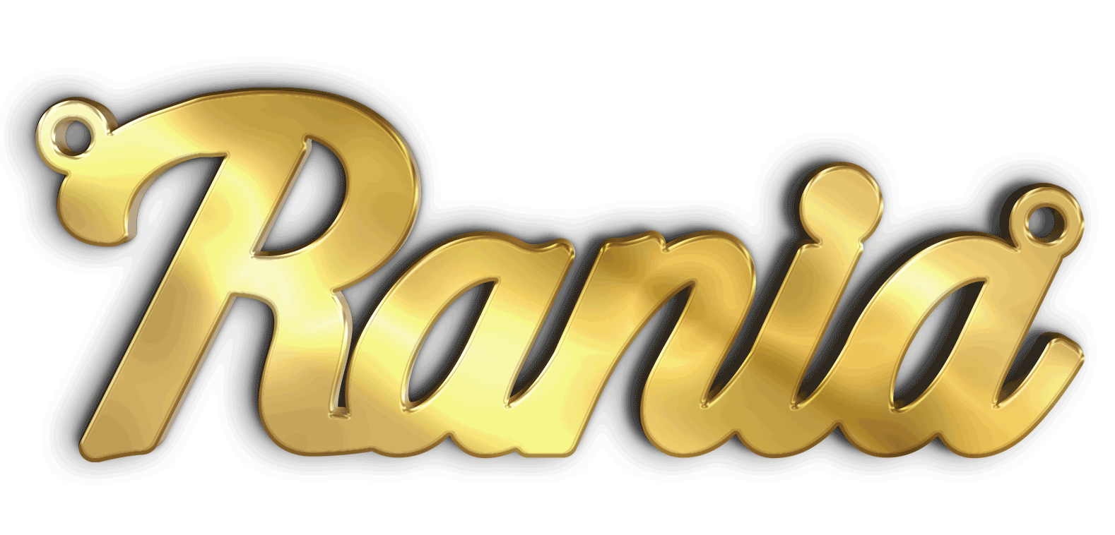 رناRania · تصميم خط عربي ومجوهرات ليزر · مسار مغلق للفايبر ليزر · Gold Name - اسمك ذهب
