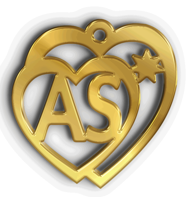 AS · Arabic Calligraphy Laser Jewelry CAD · Closed Vector Path for Fiber Laser · Gold Name