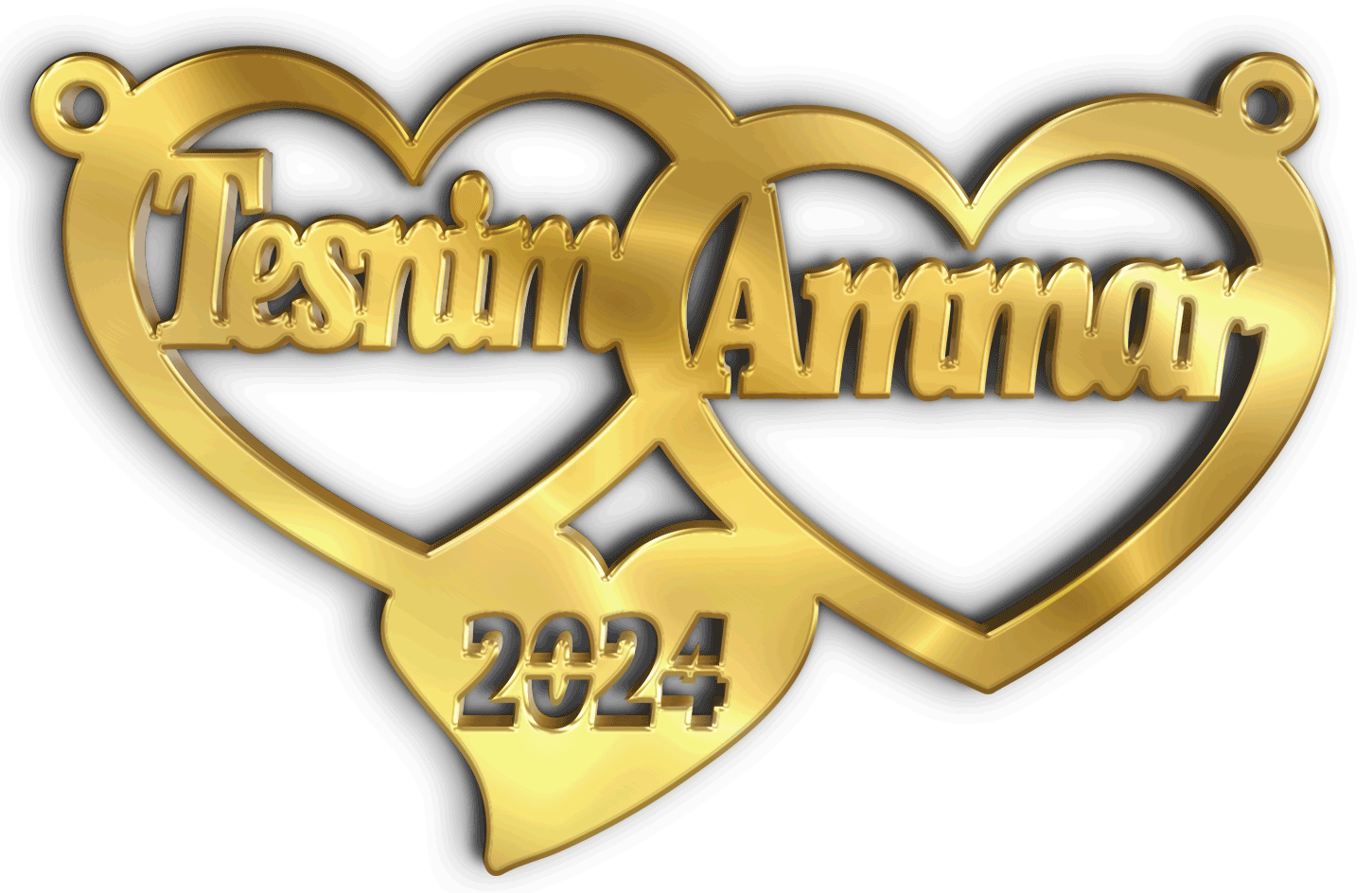Tesnim Ammar · تصميم خط عربي ومجوهرات ليزر · مسار مغلق للفايبر ليزر · Gold Name - اسمك ذهب