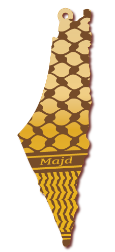 خريطه فلسطين مع الكوفيه Majd · تصميم خط عربي ومجوهرات ليزر · مسار مغلق للفايبر ليزر · Gold Name - اسمك ذهب