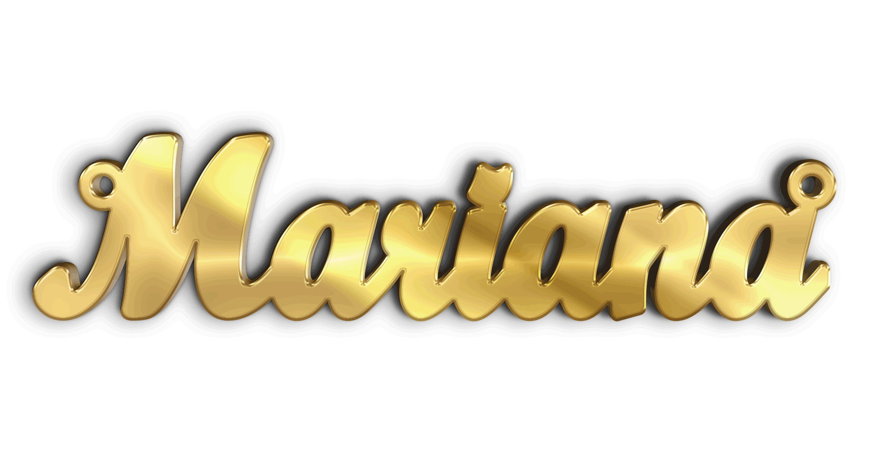 Mariana · Arabic Calligraphy Laser Jewelry CAD · Closed Vector Path for Fiber Laser · Gold Name
