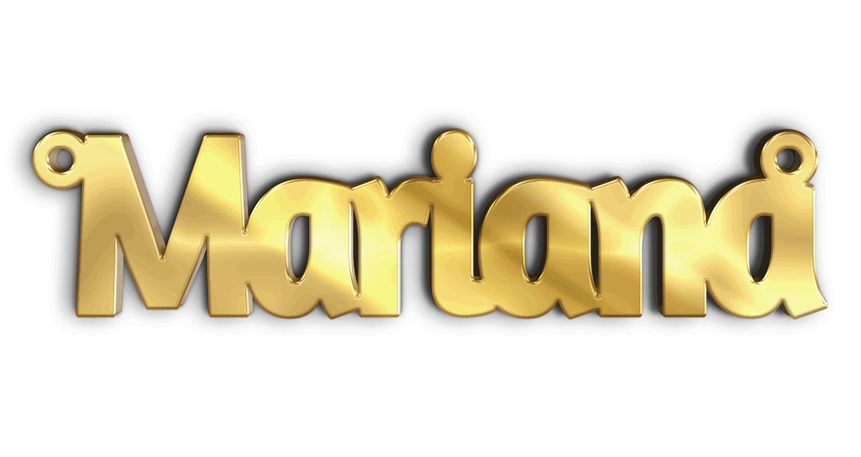 Mariana · Arabic Calligraphy Laser Jewelry CAD · Closed Vector Path for Fiber Laser · Gold Name