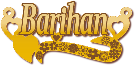 Barihan · تصميم خط عربي ومجوهرات ليزر · مسار مغلق للفايبر ليزر · Gold Name - اسمك ذهب