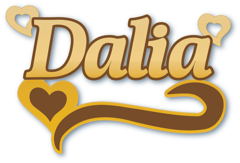 Dalia · تصميم خط عربي ومجوهرات ليزر · مسار مغلق للفايبر ليزر · Gold Name - اسمك ذهب