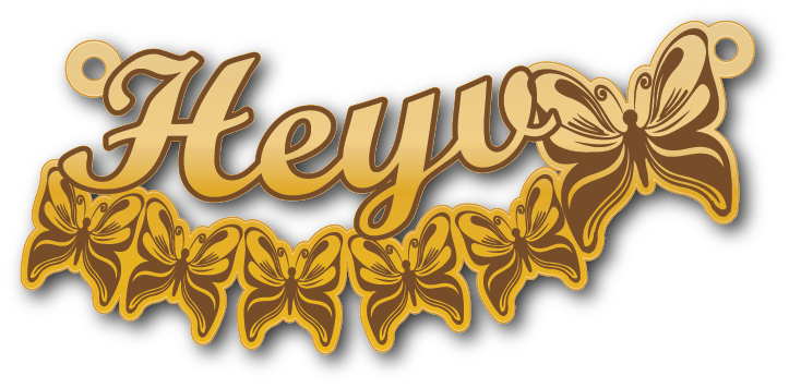 Heyv · تصميم خط عربي ومجوهرات ليزر · مسار مغلق للفايبر ليزر · Gold Name - اسمك ذهب