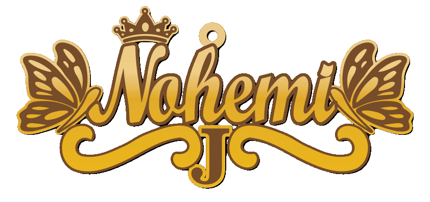 Nohemi · تصميم خط عربي ومجوهرات ليزر · مسار مغلق للفايبر ليزر · Gold Name - اسمك ذهب