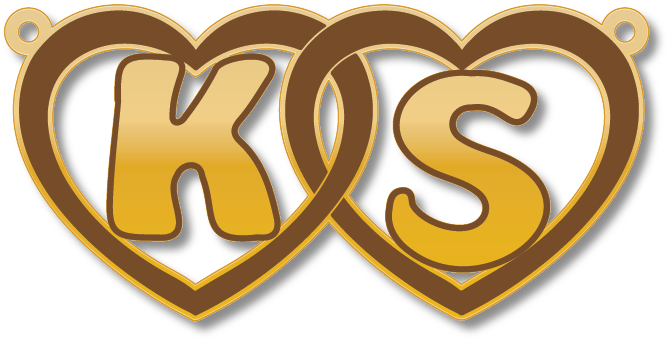 K S · تصميم خط عربي ومجوهرات ليزر · مسار مغلق للفايبر ليزر · Gold Name - اسمك ذهب