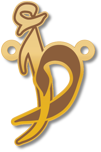 حرفي دأ · تصميم خط عربي ومجوهرات ليزر · مسار مغلق للفايبر ليزر · Gold Name - اسمك ذهب