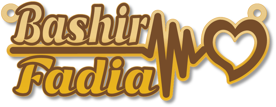 Bashir Fadia · تصميم خط عربي ومجوهرات ليزر · مسار مغلق للفايبر ليزر · Gold Name - اسمك ذهب