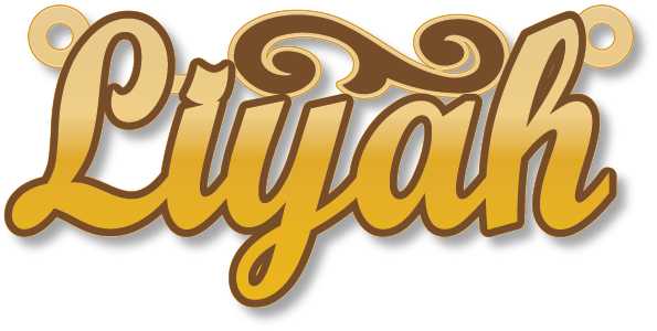 Liyah · Arabic Calligraphy Laser Jewelry CAD · Closed Vector Path for Fiber Laser · Gold Name