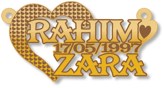 Rahim Zara · تصميم خط عربي ومجوهرات ليزر · مسار مغلق للفايبر ليزر · Gold Name - اسمك ذهب