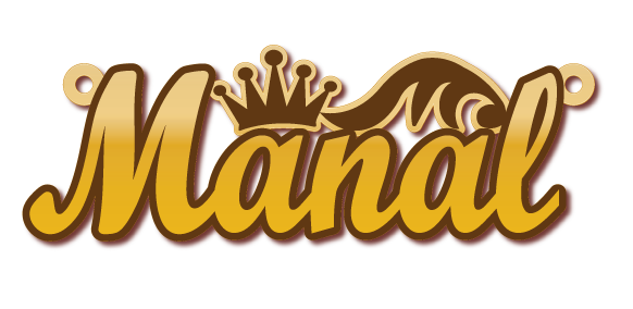 Manal · Arabic Calligraphy Laser Jewelry CAD · Closed Vector Path for Fiber Laser · Gold Name