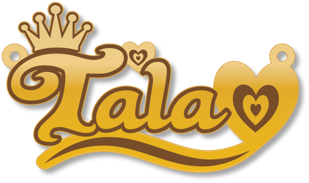 Tala · تصميم خط عربي ومجوهرات ليزر · مسار مغلق للفايبر ليزر · Gold Name - اسمك ذهب