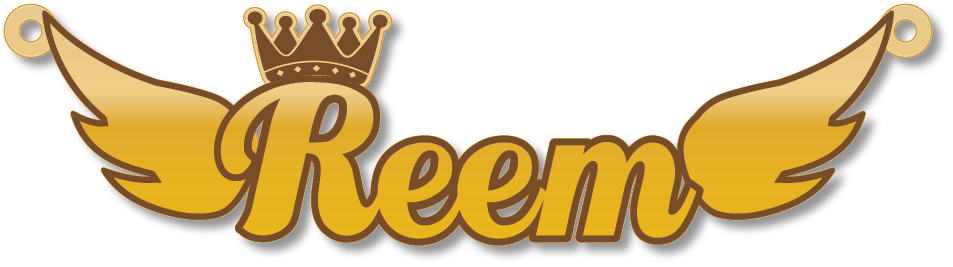 Reem · تصميم خط عربي ومجوهرات ليزر · مسار مغلق للفايبر ليزر · Gold Name - اسمك ذهب