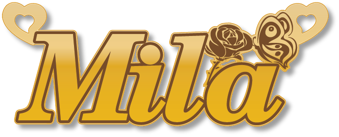 Mila · تصميم خط عربي ومجوهرات ليزر · مسار مغلق للفايبر ليزر · Gold Name - اسمك ذهب
