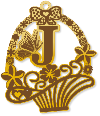 J · تصميم خط عربي ومجوهرات ليزر · مسار مغلق للفايبر ليزر · Gold Name - اسمك ذهب